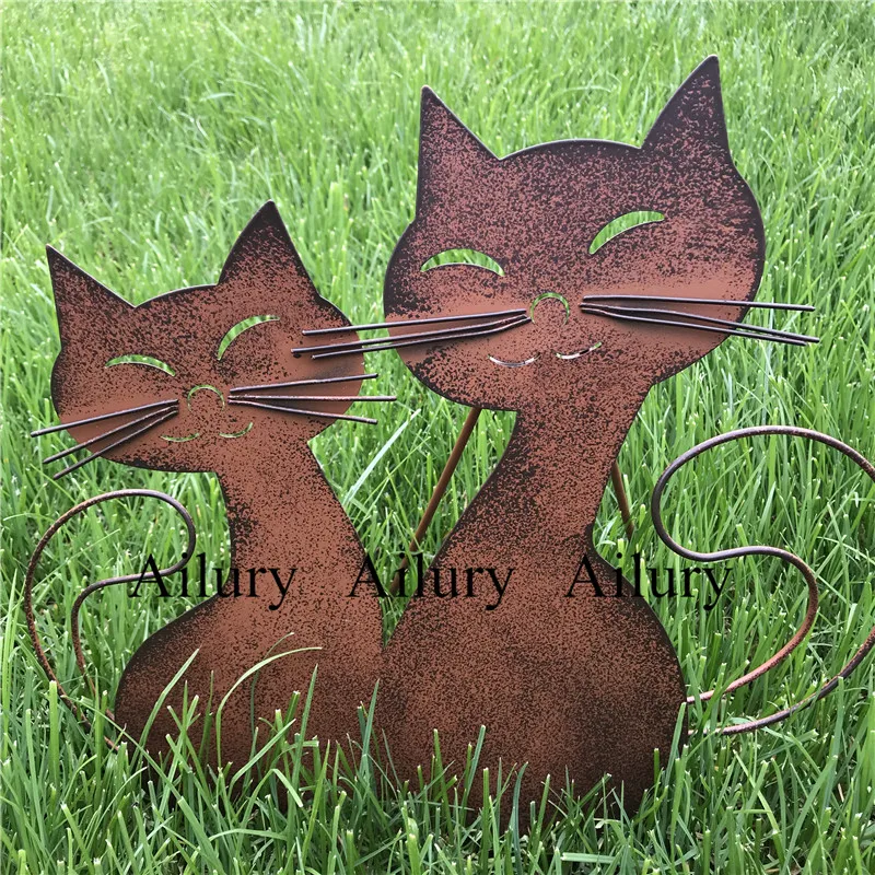 Wrought iron retro cat garden decoration, European style outdoor lawn decoration, rust retro, villa decoration
Wrought iron retro cat garden decoration, European style outdoor lawn decoration, rust retro, villa decoration