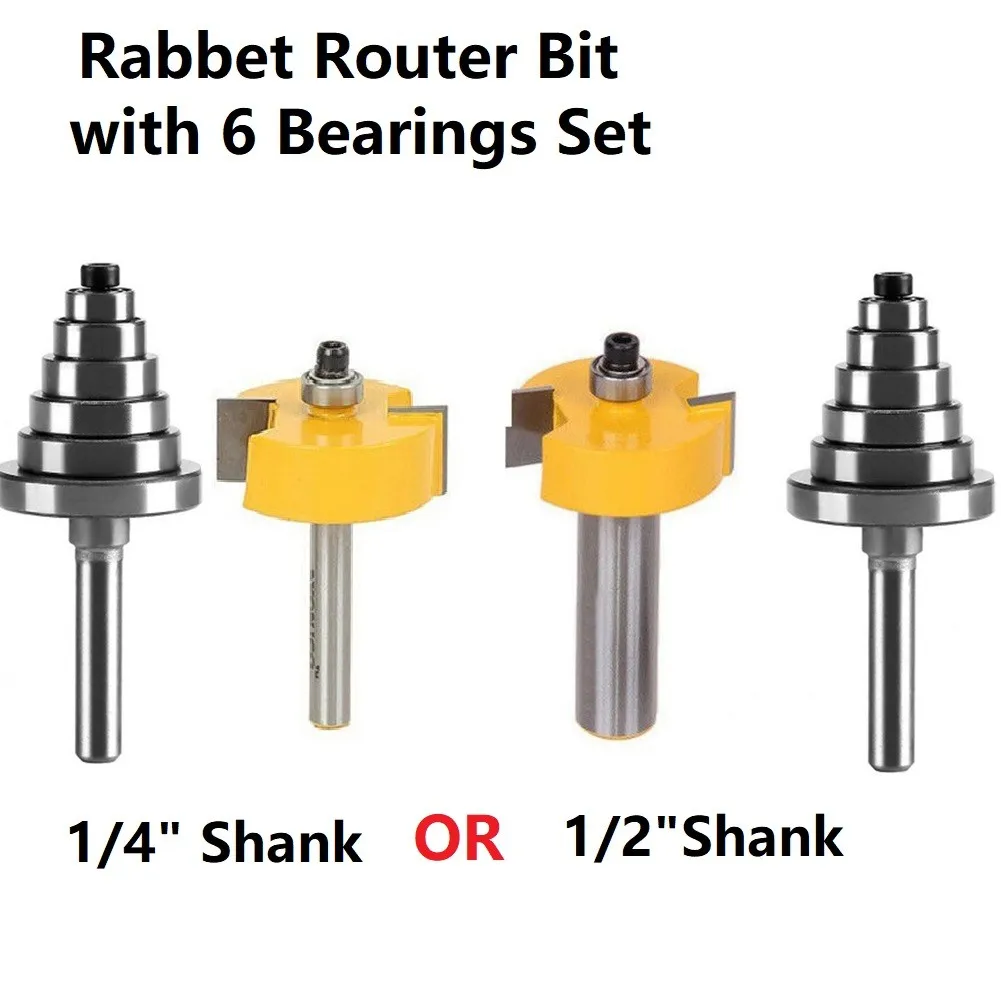 Router Bit With Bearings 1/2" 1/4" Shank Cemented Carbide For MDF Solid Wood Particle Board Plywood Woodworking Cutter
Router Bit With Bearings 1/2" 1/4" Shank Cemented Carbide For MDF Solid Wood Particle Board Plywood Woodworking Cutter