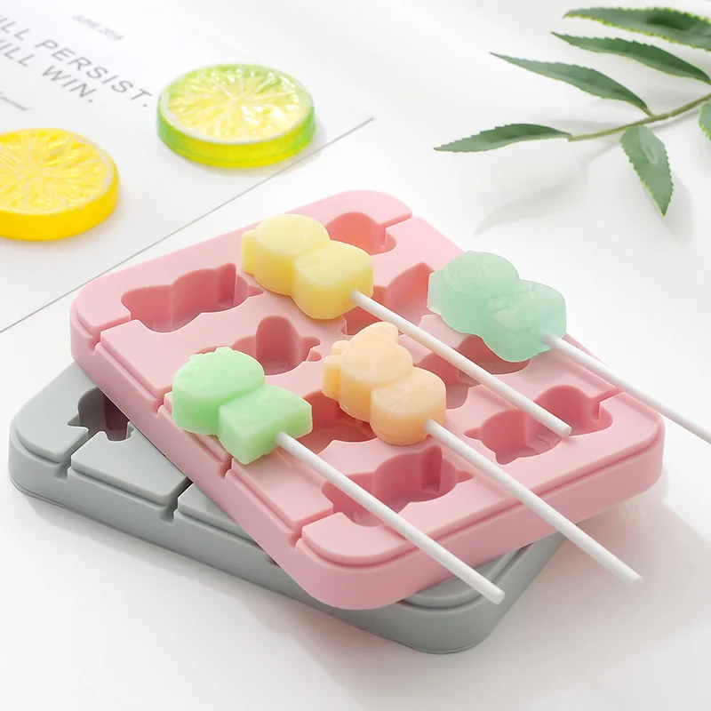 Cute Animal Lollipop Mold with Lid Cartoon Ice Cream Fudge Silicone Mold Candy Bar Chocolate Baking Gadget Halloween Accessories
Cute Animal Lollipop Mold with Lid Cartoon Ice Cream Fudge Silicone Mold Candy Bar Chocolate Baking Gadget Halloween Accessories