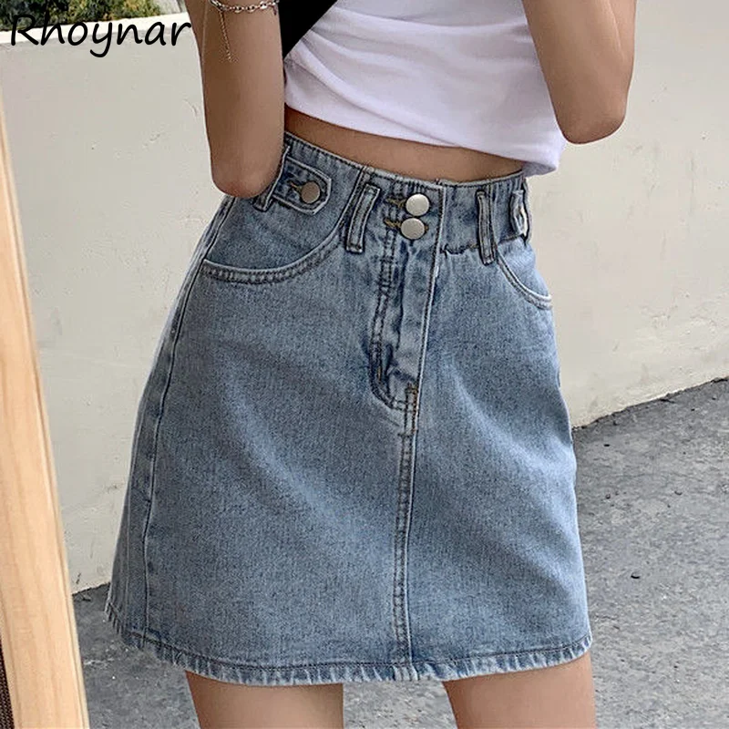 Skirts Women High Waist Design Elegant Korean Style College Simple Daily Popular Fashion Basic Vintage Denim Above Knee Students
Skirts Women High Waist Design Elegant Korean Style College Simple Daily Popular Fashion Basic Vintage Denim Above Knee Students