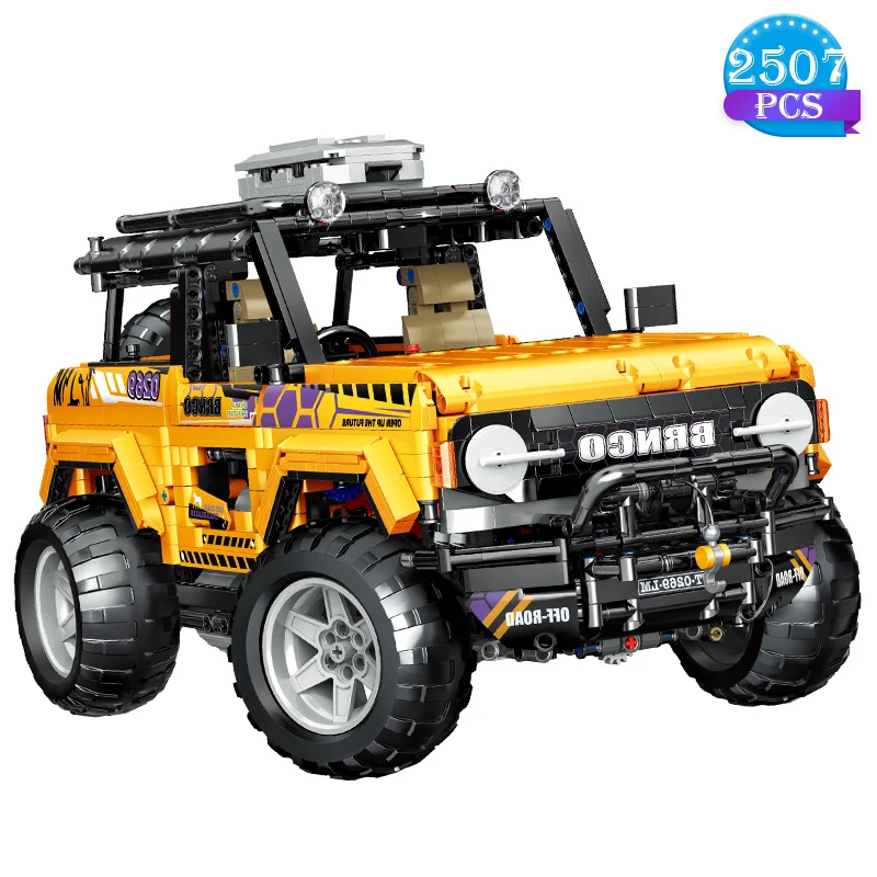 High-tech Famous Diy Off-road Car Building Blocks Speed Jeep Static Simulation Model Bricks Children Toys Birthday Gift for Boys 
High-tech Famous Diy Off-road Car Building Blocks Speed Jeep Static Simulation Model Bricks Children Toys Birthday Gift for Boys