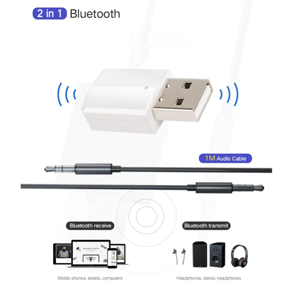 USB Bluetooth Adapter 2 in 1 Bluetooth 5.0 Audio Receiver Transmitter USB Adapter for TV PC Laptop Smartphone Bluetooth Receiver 
USB Bluetooth Adapter 2 in 1 Bluetooth 5.0 Audio Receiver Transmitter USB Adapter for TV PC Laptop Smartphone Bluetooth Receiver