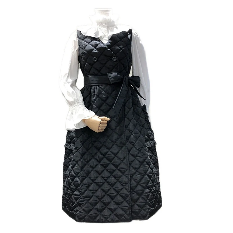 LANMREM 2021 early spring new arrival thick v-neck vest style black color streetwear Rhombic dress for women 2A3176
LANMREM 2021 early spring new arrival thick v-neck vest style black color streetwear Rhombic dress for women 2A3176