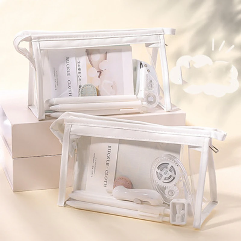1PCS Transparent PVC Waterproof Pencil Bag Student Durable Pencil Case School Office Supplies Stationery Organizer Cosmetic Bag
1PCS Transparent PVC Waterproof Pencil Bag Student Durable Pencil Case School Office Supplies Stationery Organizer Cosmetic Bag