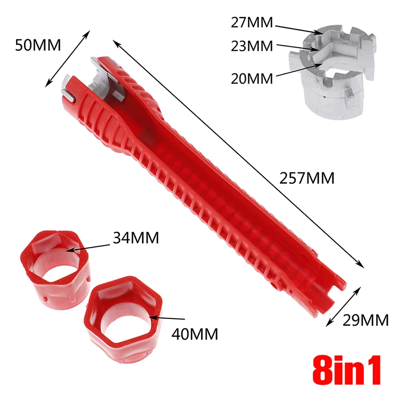 8In1 Multifunction Anti-slip Kitchen Repair Plumbing Tool Flume Wrench Sink Faucet Key Plumbing Pipe Bathroom Wrenches Tool Sets
8In1 Multifunction Anti-slip Kitchen Repair Plumbing Tool Flume Wrench Sink Faucet Key Plumbing Pipe Bathroom Wrenches Tool Sets