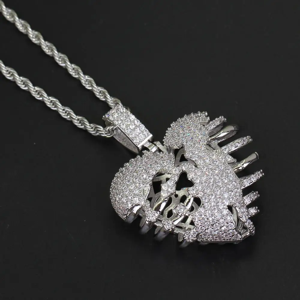 Hip Hop AAA Cubic Zirconia Bling Iced Out Broken Heart Pendants Necklace for Men Rapper Jewelry Gold Silver Color Drop Shipping
Hip Hop AAA Cubic Zirconia Bling Iced Out Broken Heart Pendants Necklace for Men Rapper Jewelry Gold Silver Color Drop Shipping