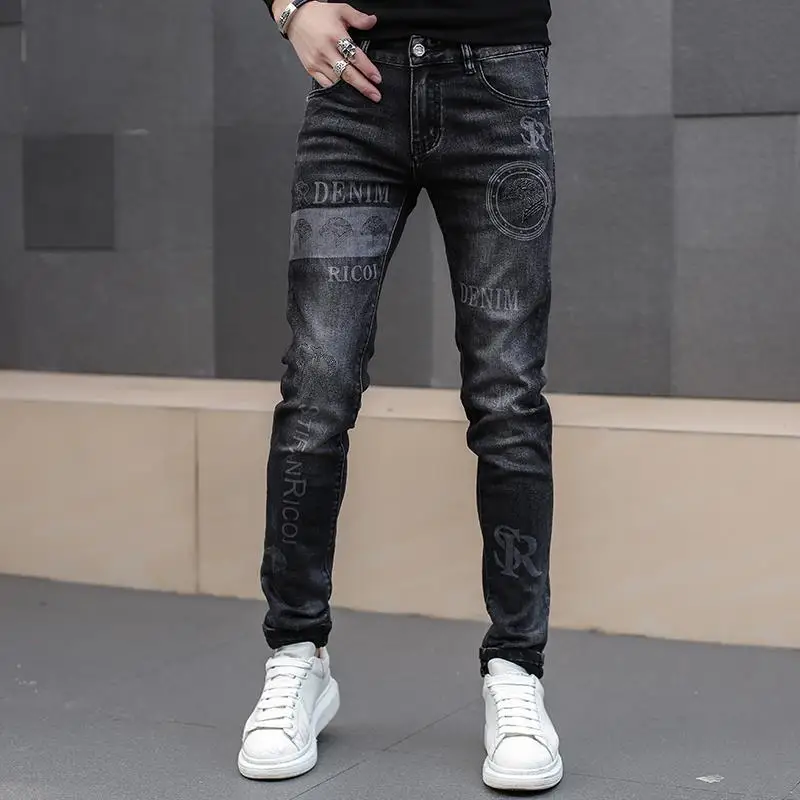 Mens high quality scratches jeans stretch denim pants new style classic black jeans eagle printing casual jeans pants
Mens high quality scratches jeans stretch denim pants new style classic black jeans eagle printing casual jeans pants