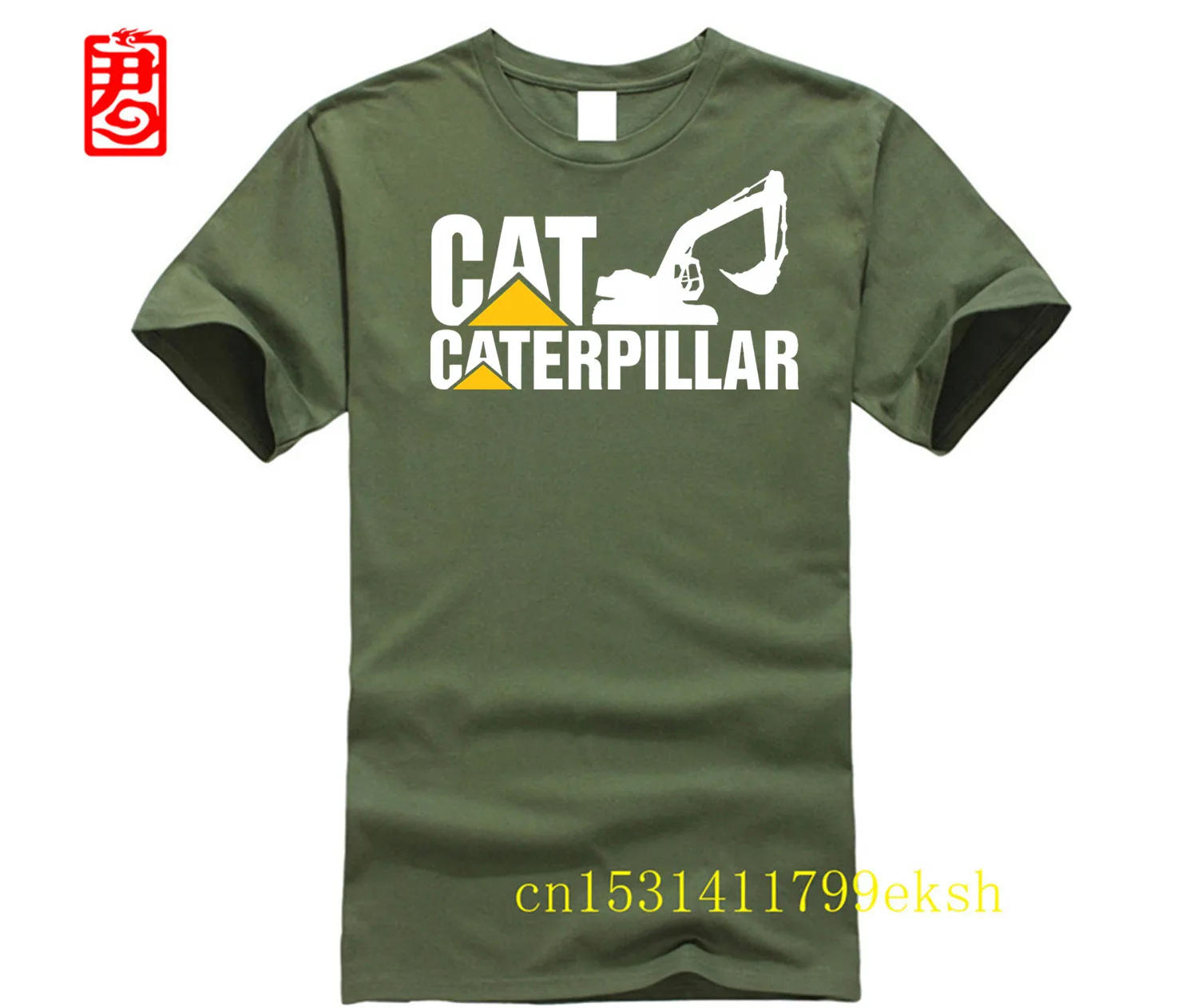 Новая популярная мужская рубашка caterpillar с логотипом Мужская футболка