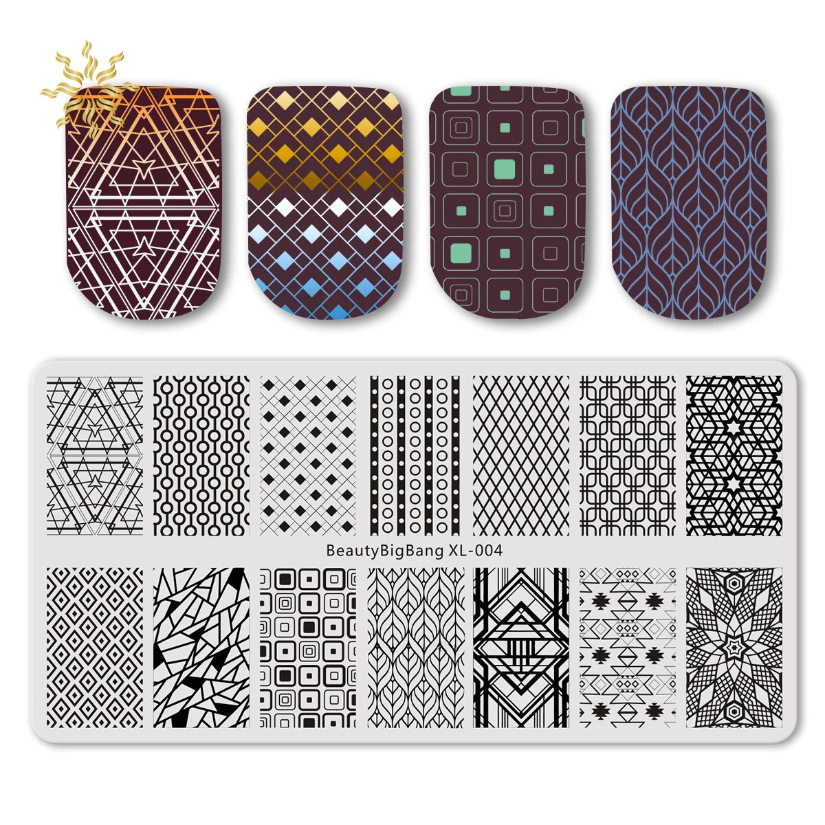 BeautyBigBang 6*12cm Rectangle Nail Stamping Plates Geometry Nail Art Stamp Template Image Plate Stencils
BeautyBigBang 6*12cm Rectangle Nail Stamping Plates Geometry Nail Art Stamp Template Image Plate Stencils