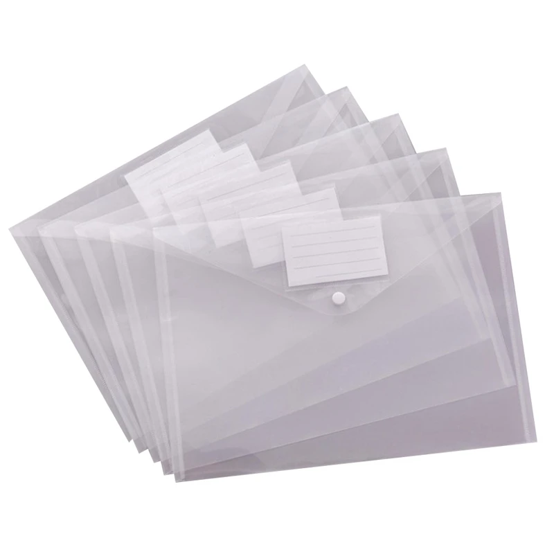 30 Pack Clear Plastic Envelope with Snap Closure Folder Document Folders A4 File Envelopes with Label Pocket for School
30 Pack Clear Plastic Envelope with Snap Closure Folder Document Folders A4 File Envelopes with Label Pocket for School