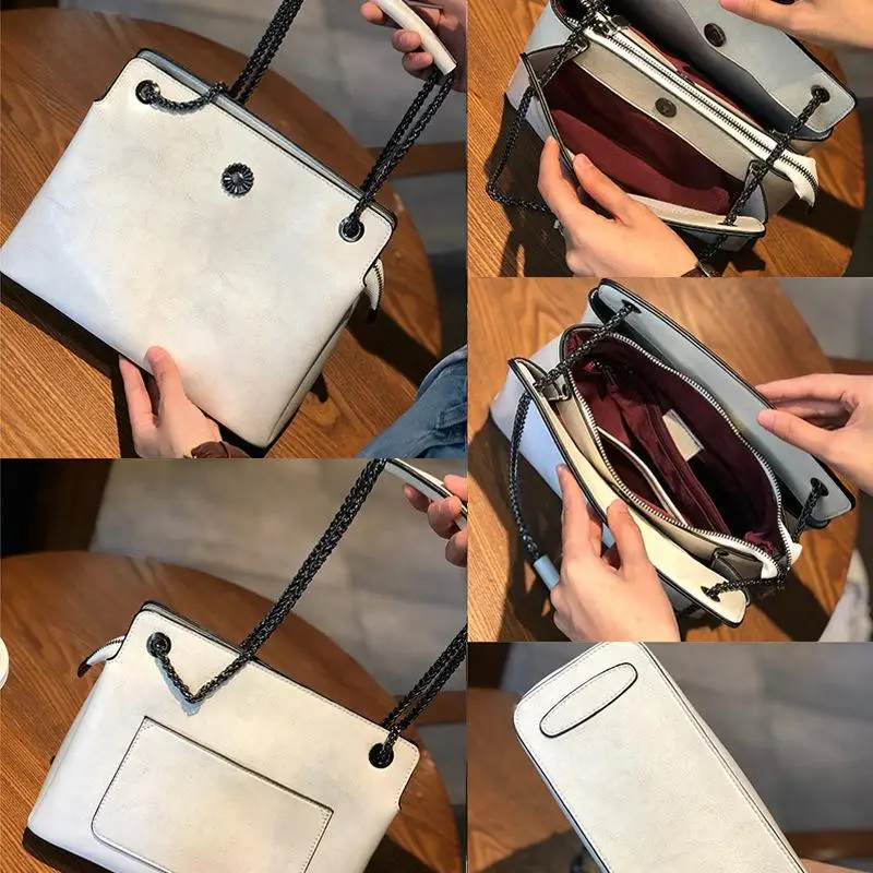 New Bags For Women 2020 New Oil Wax Cowhide Leather Handbags Fashion Chain Shoulder Bag Simple Leisure Messenger Bag Female
New Bags For Women 2020 New Oil Wax Cowhide Leather Handbags Fashion Chain Shoulder Bag Simple Leisure Messenger Bag Female