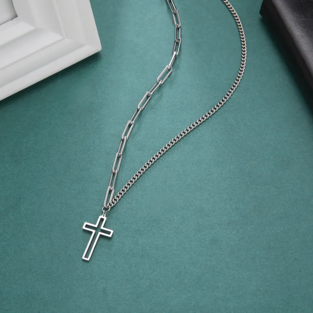 Vintage Hollow Cross Amulet Necklace for Men Women Catholic Cross Jesus Religion Necklaces Gothic Stainless Steel Jewelry
Vintage Hollow Cross Amulet Necklace for Men Women Catholic Cross Jesus Religion Necklaces Gothic Stainless Steel Jewelry