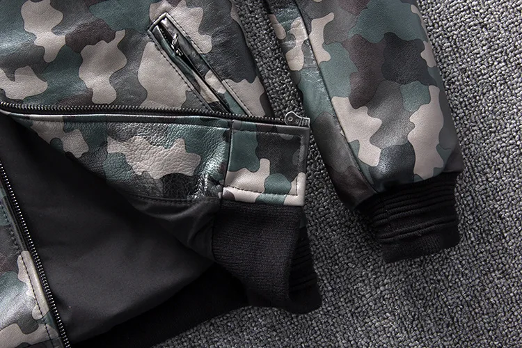 Sheepskin Autumn Camouflage Jacket Men's Genuine Leather Coat Motorcycle Rider Camo Jackets Male Free Shipping
Sheepskin Autumn Camouflage Jacket Men's Genuine Leather Coat Motorcycle Rider Camo Jackets Male Free Shipping