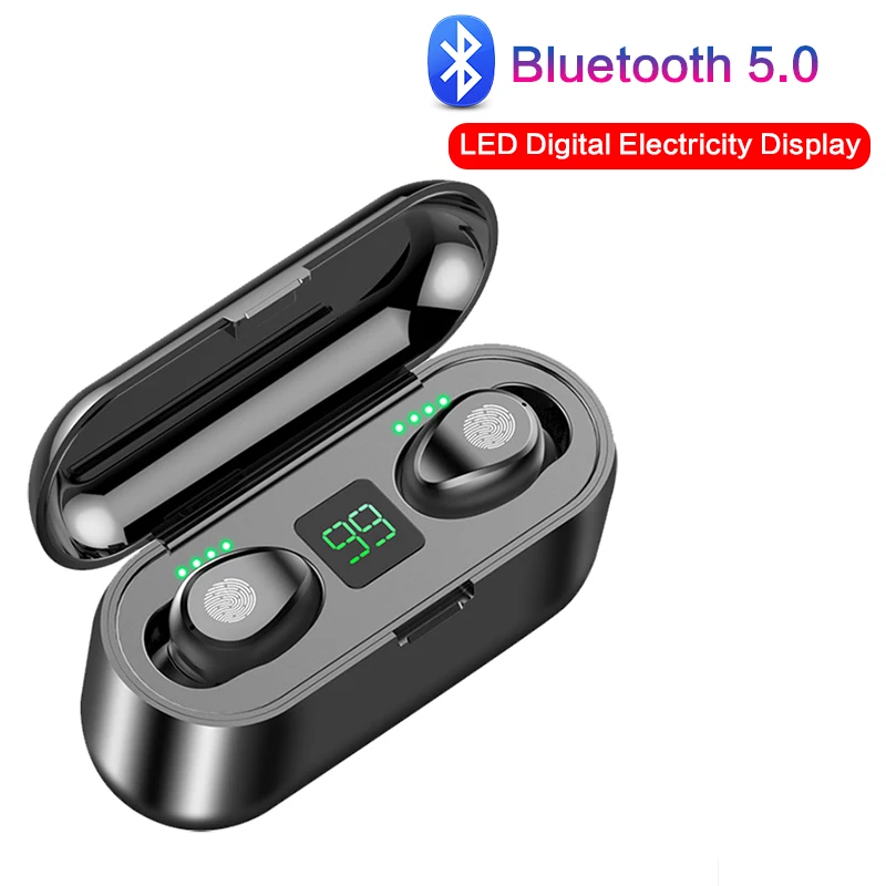 TWS 5.0 Bluetooth Earphone Wireless Earphones Touch Control Noice Reduction LED Display With 2000mAh Charging box for All Phones 
TWS 5.0 Bluetooth Earphone Wireless Earphones Touch Control Noice Reduction LED Display With 2000mAh Charging box for All Phones
