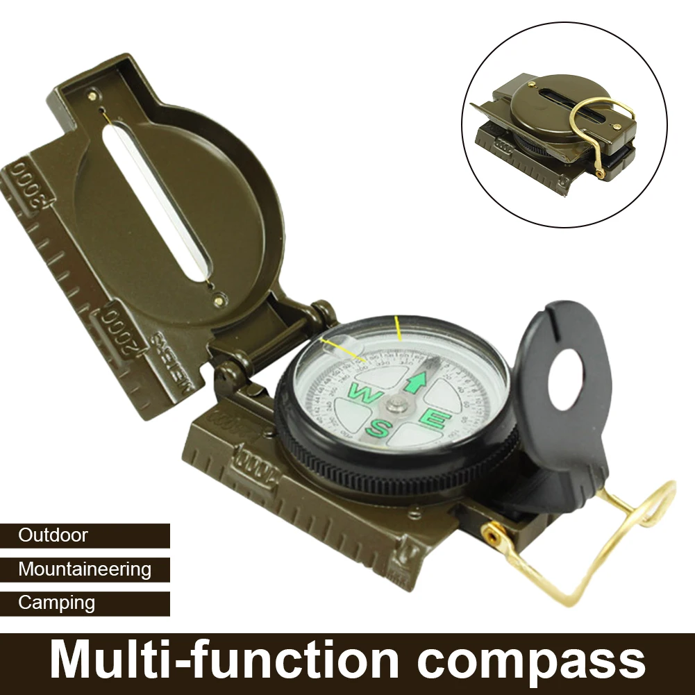 Portable Compass Multifunctional Military Sighting Navigation Lensatic Compass with Inclinometer for Camping Hiking Backpacking
Portable Compass Multifunctional Military Sighting Navigation Lensatic Compass with Inclinometer for Camping Hiking Backpacking