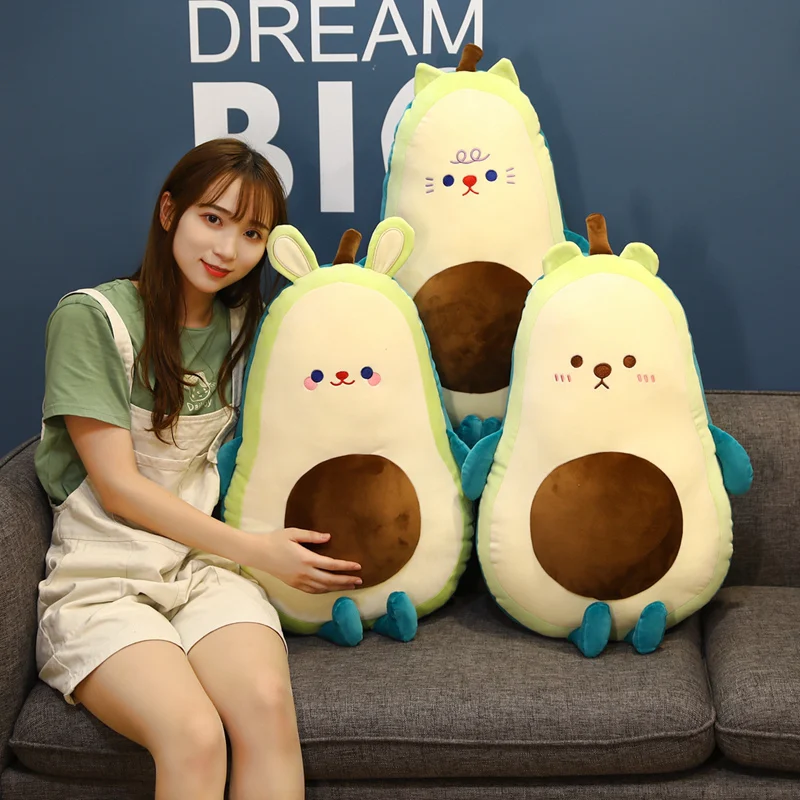 1pc 40/50/70cm Lovely Fruit Avocado Plush Toys Turn to Rabbit Bear Cat Plush Plant Pillow Kawaii Dolls Soft Stuffed Cushion
1pc 40/50/70cm Lovely Fruit Avocado Plush Toys Turn to Rabbit Bear Cat Plush Plant Pillow Kawaii Dolls Soft Stuffed Cushion