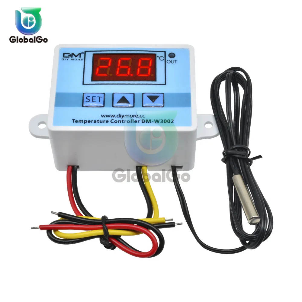 

12V 24V 110V 220V Professional W3002 Digital LED Temperature Controller 10A Thermostat Regulator XH-3002 Heating Cooling