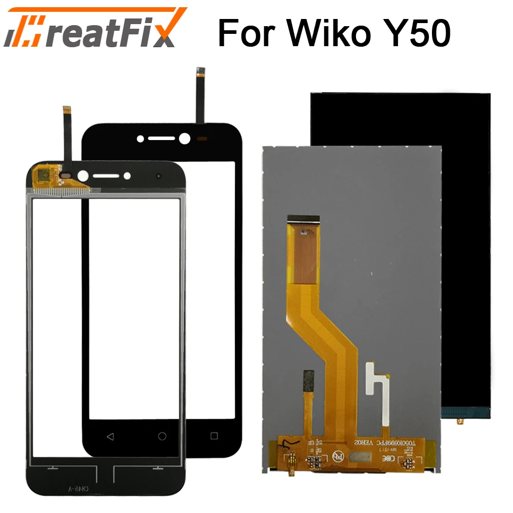 Сенсорный экран дигитайзер ЖК для Wiko Y50 дисплей с сенсорным экраном панель в