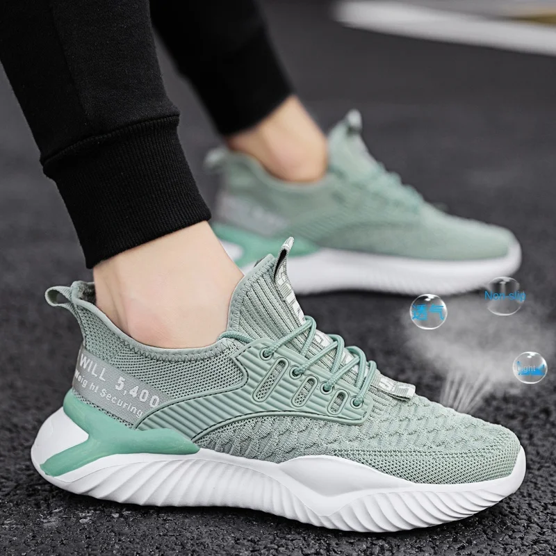 Men's shoes spring casual small white breathable mesh sports shoes youth summer flying woven running shoes comfort increased
Men's shoes spring casual small white breathable mesh sports shoes youth summer flying woven running shoes comfort increased