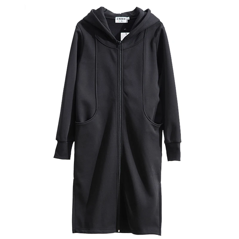 M-4XL Hooded Plus Velvet Cardigan Long Slim Men's Slim Padded Jacket Trend Over-the-Knee Teen Korean Western Black Hoodies 
M-4XL Hooded Plus Velvet Cardigan Long Slim Men's Slim Padded Jacket Trend Over-the-Knee Teen Korean Western Black Hoodies