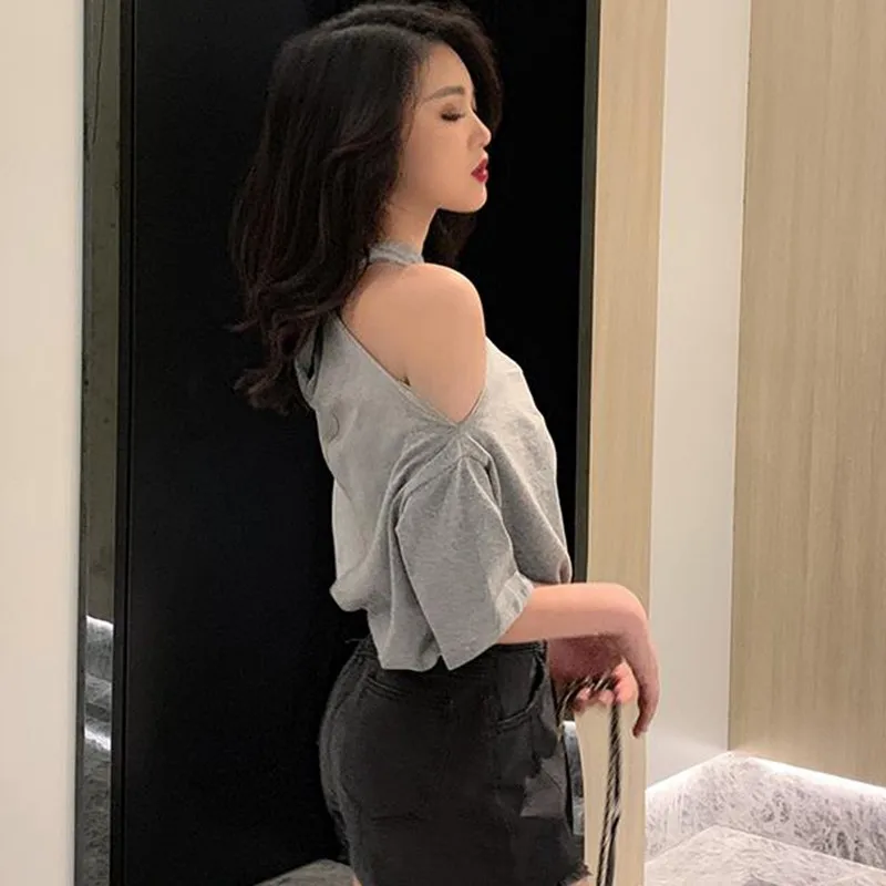 Blouses Women Short Sleeve Halter Tops Shirts White Shirt Fashion Ladies Tops Summer Elegant Female Top
Blouses Women Short Sleeve Halter Tops Shirts White Shirt Fashion Ladies Tops Summer Elegant Female Top