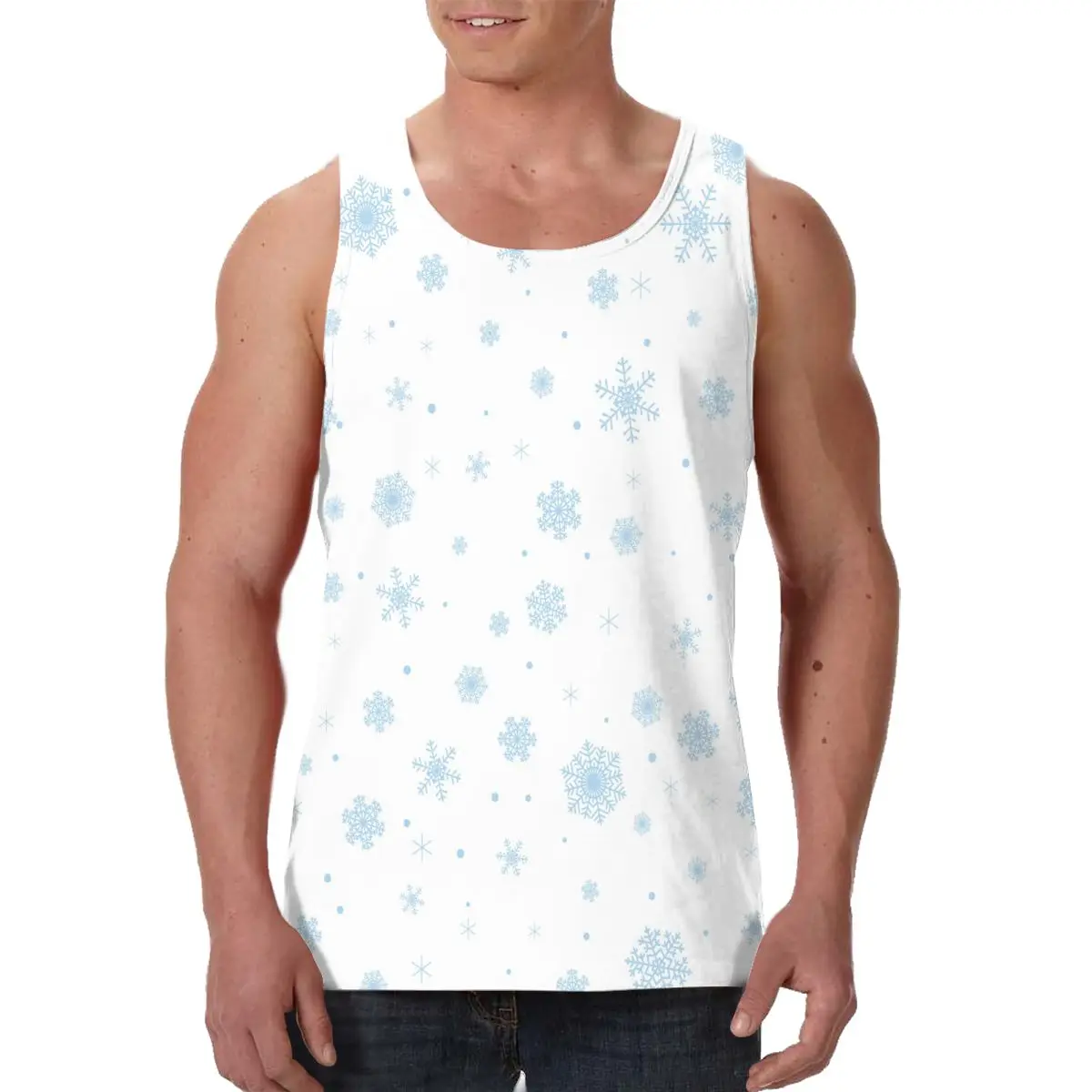 Mens Tank Top Tees Cute Winter Blue Snowflakes Christmas Tshirt Sleeveless 3D Graphic Tees T Shirt Workout Man
Mens Tank Top Tees Cute Winter Blue Snowflakes Christmas Tshirt Sleeveless 3D Graphic Tees T Shirt Workout Man