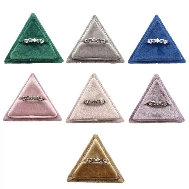N58F Velvet Double Ring Box Trangle Wedding Ceremony Ring Box with Detachable Lid
N58F Velvet Double Ring Box Trangle Wedding Ceremony Ring Box with Detachable Lid
