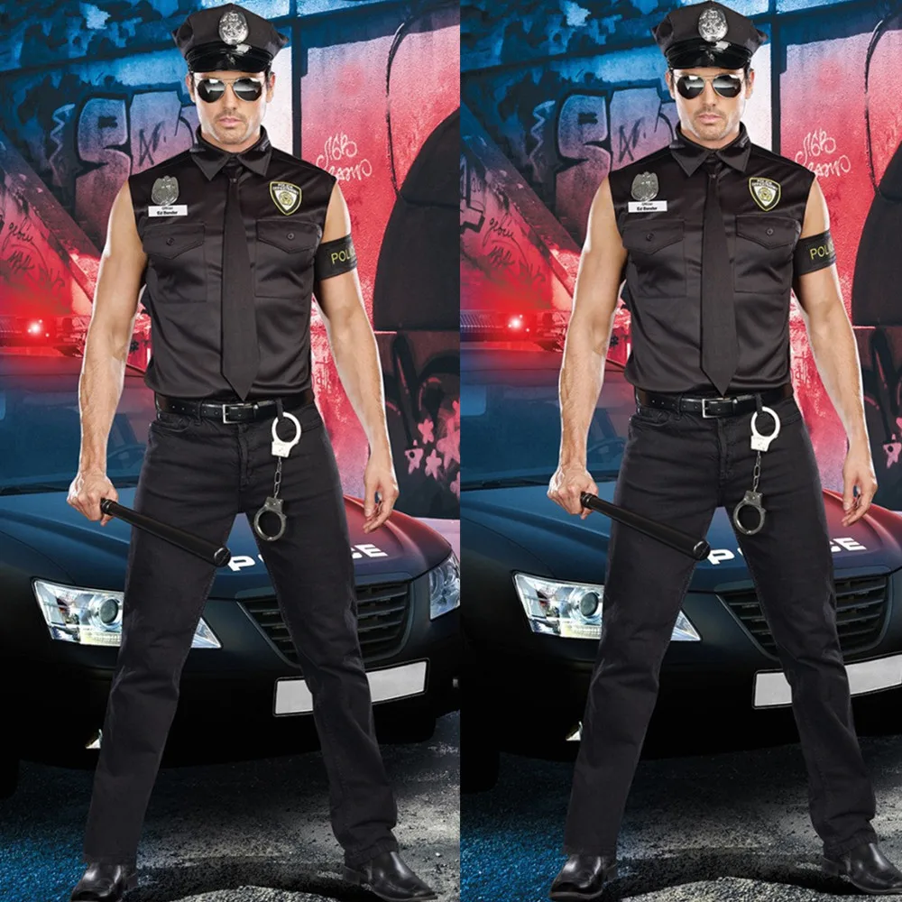 

Хэллоуин, американская версия, униформа полиции для взрослых, карнавала, полицейский офицер, одежда для косплея, выступление на вечеринке