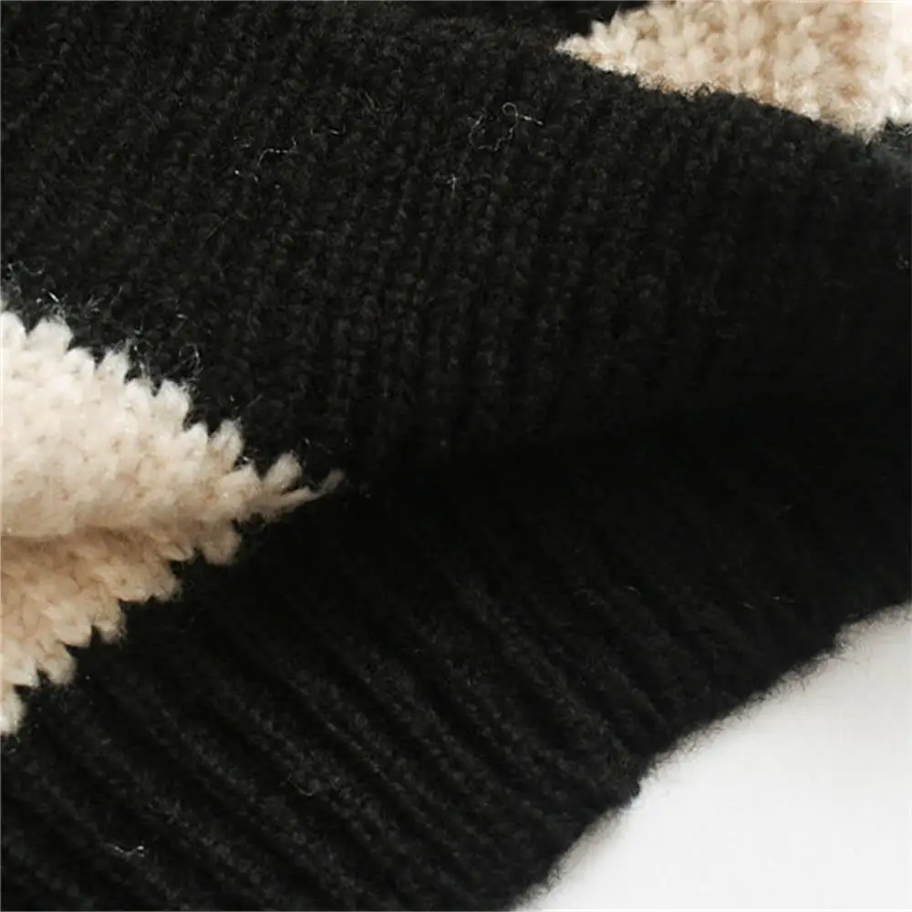breeze Pullover Sweater autumn and winter style black and white striped loose knitted sweater 06873105104
breeze Pullover Sweater autumn and winter style black and white striped loose knitted sweater 06873105104
