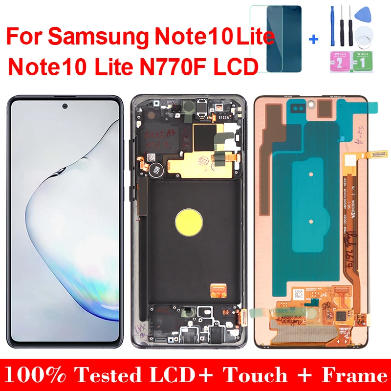 6.7''AMOLED Display For Samsung Galaxy Note 10 Lite Lcd Display Note10 Lite N770 N770F/DS Touch Screen Digitizer LCD With Frame
6.7''AMOLED Display For Samsung Galaxy Note 10 Lite Lcd Display Note10 Lite N770 N770F/DS Touch Screen Digitizer LCD With Frame