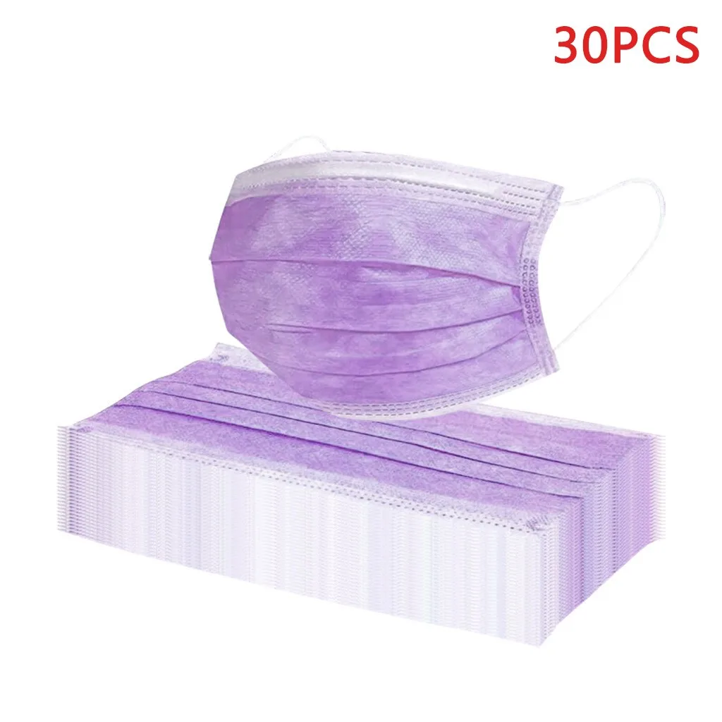 3Ply Breathable Masque Unisex Ear Loop Mascarilla 30PC Face Mask Adult Mascarillas Disposable Pure Color Protective Face Mask 
3Ply Breathable Masque Unisex Ear Loop Mascarilla 30PC Face Mask Adult Mascarillas Disposable Pure Color Protective Face Mask