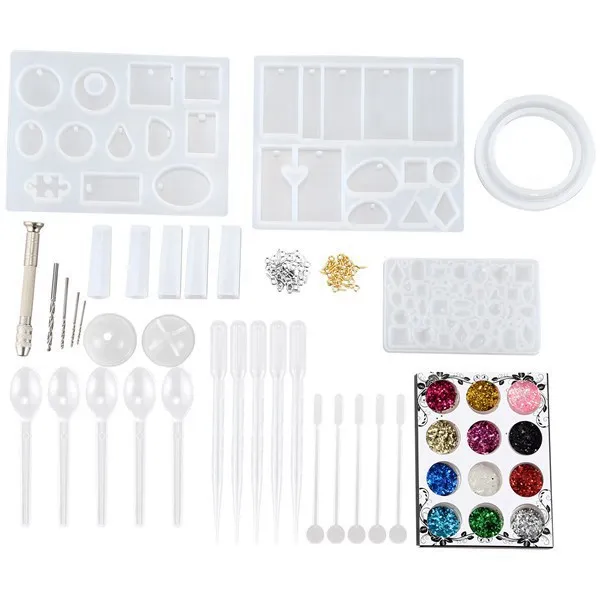 83 Pieces Silicone Casting Molds Crystal Epoxy Tools Set for Diy Jewelry Craft Making
83 Pieces Silicone Casting Molds Crystal Epoxy Tools Set for Diy Jewelry Craft Making