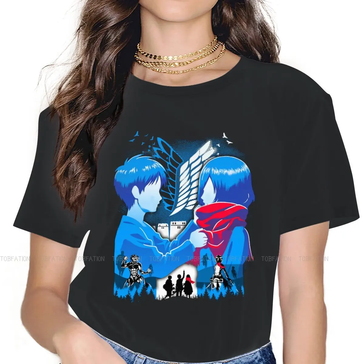 AOT Blue Hipster TShirts Attack on Titan Blood Fantasy Anime Female Fabric 5XL T Shirt Round Neck Oversized
AOT Blue Hipster TShirts Attack on Titan Blood Fantasy Anime Female Fabric 5XL T Shirt Round Neck Oversized