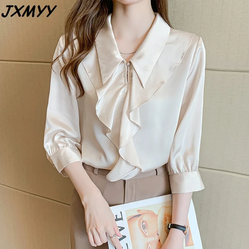 2021 spring and summer new fashion products wear loose four-quarter sleeves ruffled doll collar chiffon shirt women JXMYY
2021 spring and summer new fashion products wear loose four-quarter sleeves ruffled doll collar chiffon shirt women JXMYY