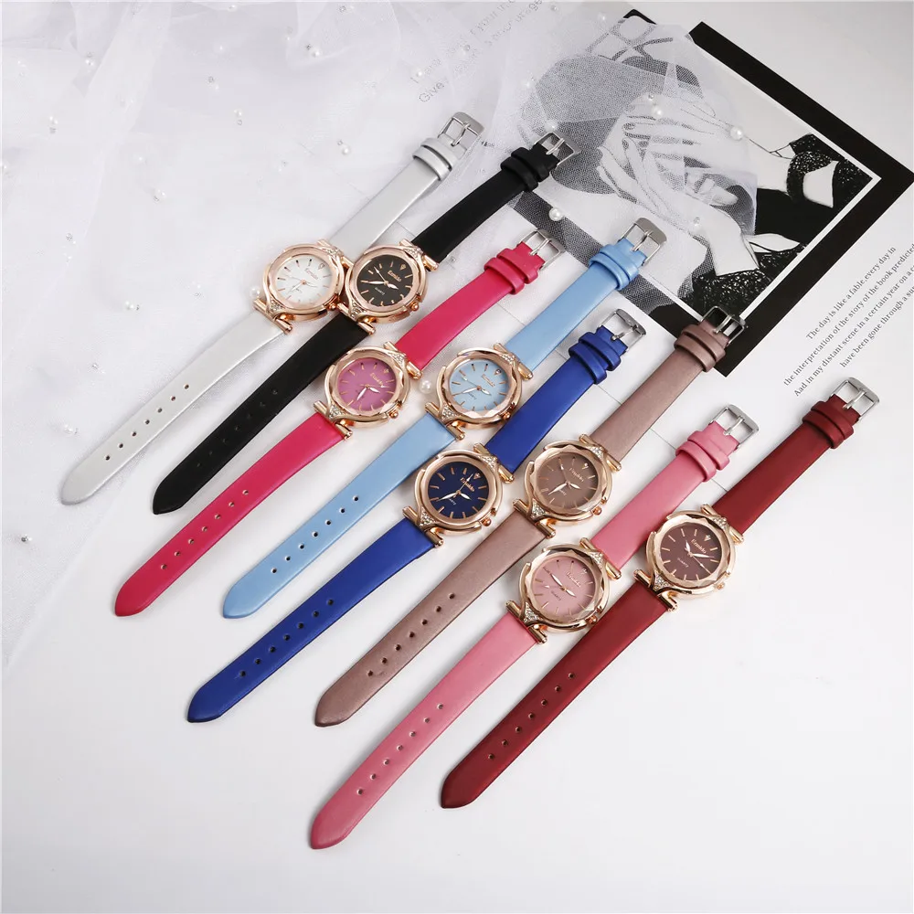 Women's Fashion Watches Trend Style Ladies Quartz Wristwatches With Simple Diamond Dial Casual Woman Leather Clock Reloj Mujer
Women's Fashion Watches Trend Style Ladies Quartz Wristwatches With Simple Diamond Dial Casual Woman Leather Clock Reloj Mujer