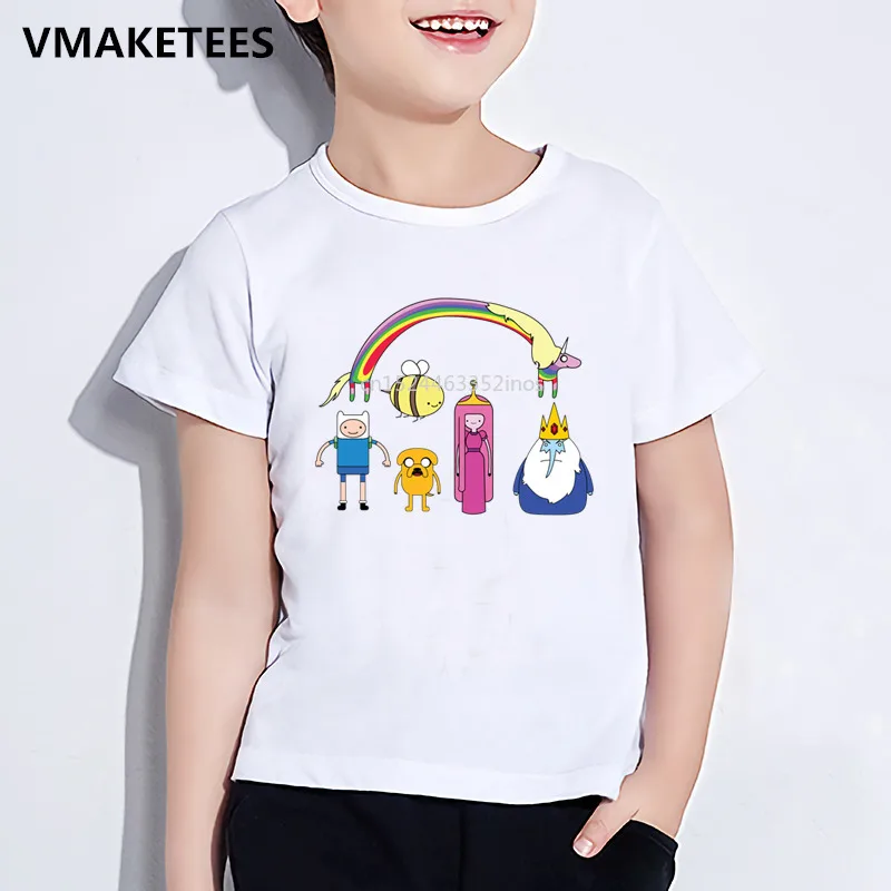Детская летняя футболка для девочек и мальчиков мультяшная Футболка с принтом