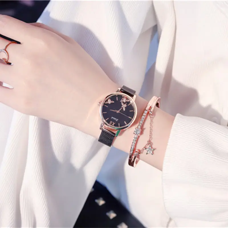 2pcs Set Quartz Wrist Watch For Women Rhinestone Bracelet Watch Luxury Brand Ladies Wrist Clock Simple Dress Gfit Montre Femme
2pcs Set Quartz Wrist Watch For Women Rhinestone Bracelet Watch Luxury Brand Ladies Wrist Clock Simple Dress Gfit Montre Femme
