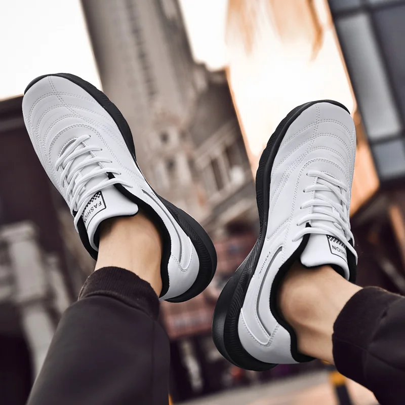 New Men's Vulcanized Leather Sneakers Comfortable Lace-up Walking Mens Casual Vulcanize Shoes Widened Outdoor Training Shoes
New Men's Vulcanized Leather Sneakers Comfortable Lace-up Walking Mens Casual Vulcanize Shoes Widened Outdoor Training Shoes