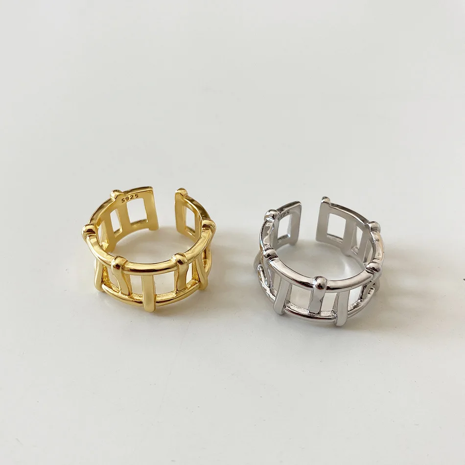 Stair design shape 925 sterling silver ring hollow female ring minimalist female ins personality opening ring
Stair design shape 925 sterling silver ring hollow female ring minimalist female ins personality opening ring