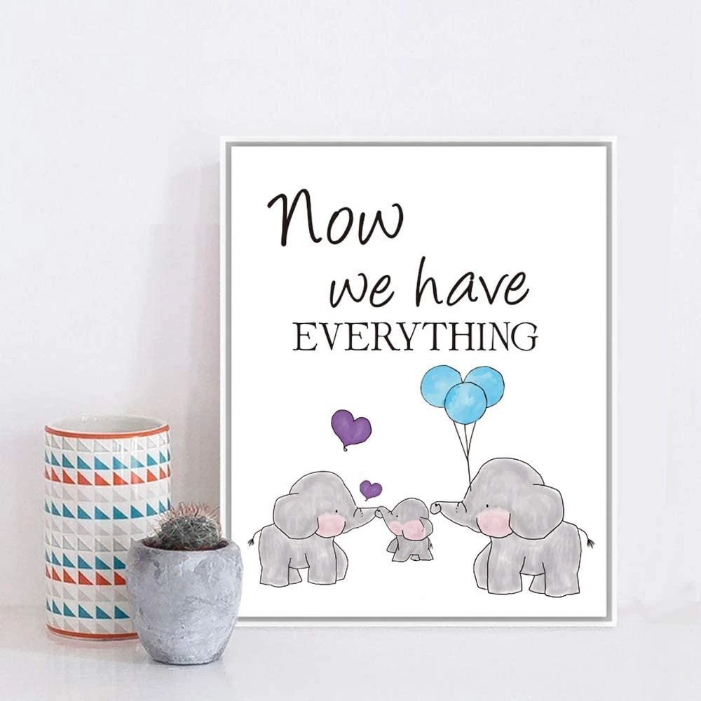 Canvas Prints Cute Little Elephant Poster Love Quote Wall Art Picture for Kawaii Room Decor Bedroom Decoration Paintings 
Canvas Prints Cute Little Elephant Poster Love Quote Wall Art Picture for Kawaii Room Decor Bedroom Decoration Paintings