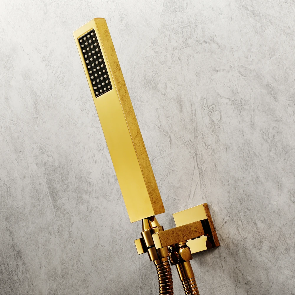 M Boenn Gold Shower Systems Set for Bath Mixer Bathroom Faucet Rain ShowerHeads Music LED Shower Panel Thermostatic Valve Taps
M Boenn Gold Shower Systems Set for Bath Mixer Bathroom Faucet Rain ShowerHeads Music LED Shower Panel Thermostatic Valve Taps