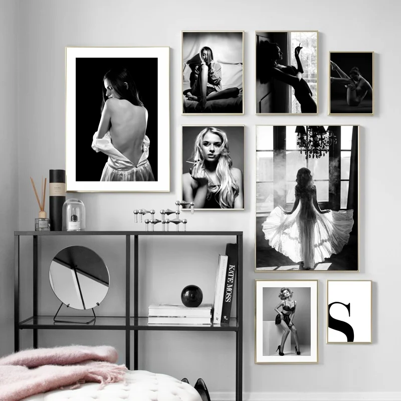 Fashion Black White Woman Sexy Female Wall Art Print Canvas Painting Nordic Poster Modern Wall Pictures For Living Room Decor
Fashion Black White Woman Sexy Female Wall Art Print Canvas Painting Nordic Poster Modern Wall Pictures For Living Room Decor