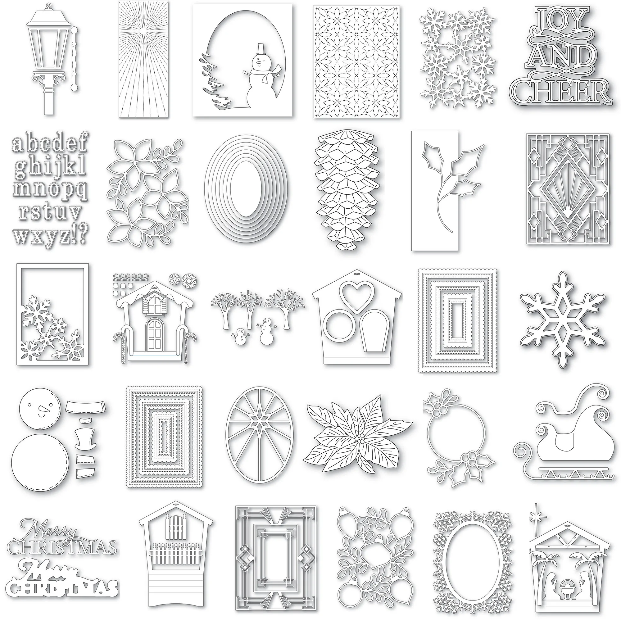 2021 Christmas Snowman Snowflake Garland Modeling Layered House Frame New Metal Cutting Mold Scrapbook Decoration Embossing Diy
2021 Christmas Snowman Snowflake Garland Modeling Layered House Frame New Metal Cutting Mold Scrapbook Decoration Embossing Diy