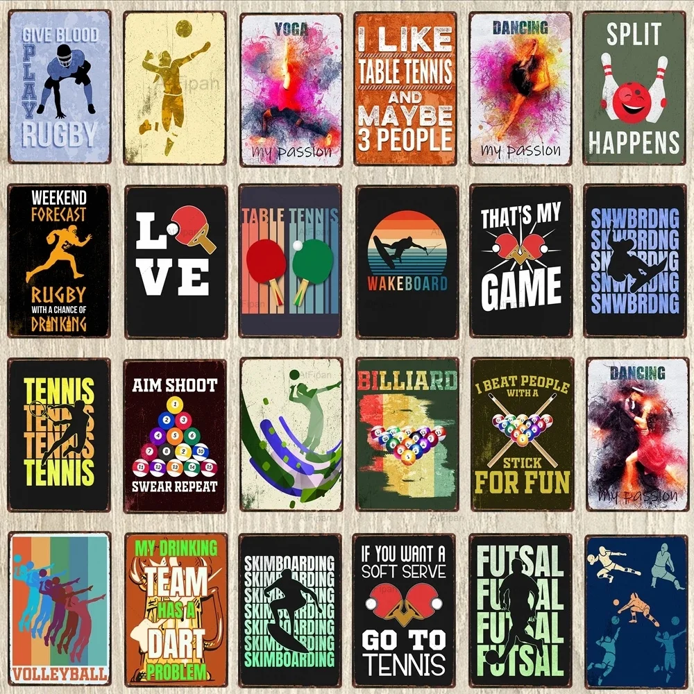 Sports Ball Signs Plaque Metal Vintage Wall Bar Home Art Retro Restaurant Bar Decor 30X20CM
Sports Ball Signs Plaque Metal Vintage Wall Bar Home Art Retro Restaurant Bar Decor 30X20CM