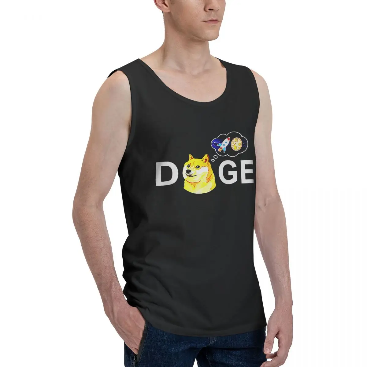 Dogecoin To The Moon Funny Dogecoin Dog Men's Tank Top Shirt Vest Men set Novelty Graphic Sleeveless Garment
Dogecoin To The Moon Funny Dogecoin Dog Men's Tank Top Shirt Vest Men set Novelty Graphic Sleeveless Garment