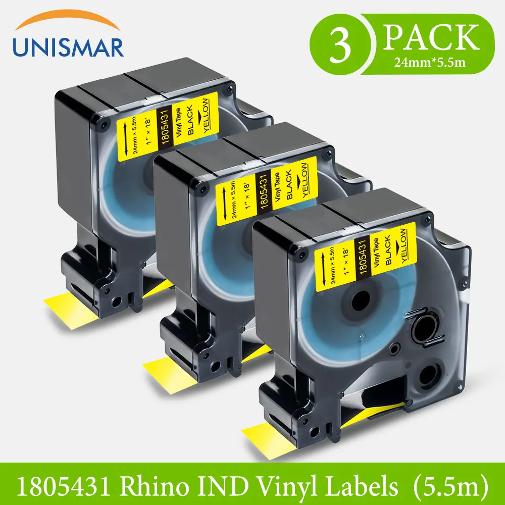 Unismar 1805431 Vinyl Label For DYMO Rhino Vinyl Labels Tape 1805431 Labeling Tape 24mm Printer Ribbon For DYMO Rhino 6000 Maker
Unismar 1805431 Vinyl Label For DYMO Rhino Vinyl Labels Tape 1805431 Labeling Tape 24mm Printer Ribbon For DYMO Rhino 6000 Maker