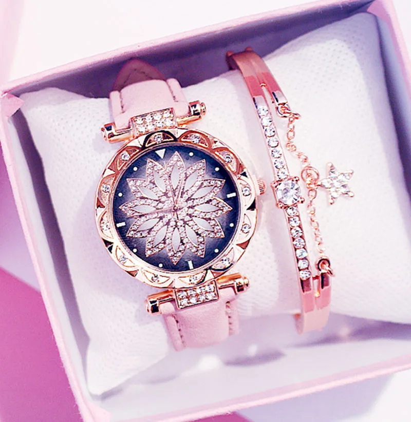 2019 Women Watches Bracelet set Starry Sky Ladies Bracelet Watch Casual Leather Quartz Wristwatch Clock Relogio Feminino
2019 Women Watches Bracelet set Starry Sky Ladies Bracelet Watch Casual Leather Quartz Wristwatch Clock Relogio Feminino