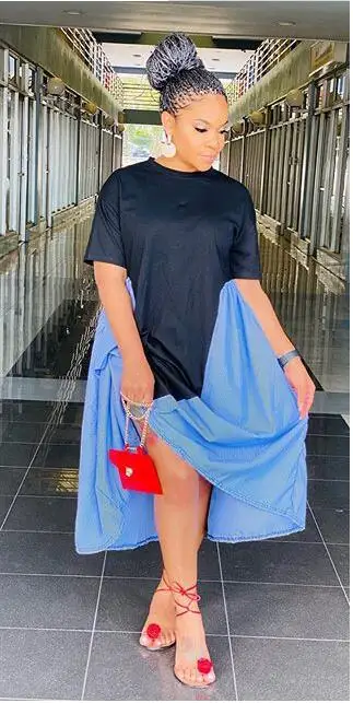 Women Midi Dress Short Sleeve Loose Patchwork Sexy Beach Party Night Club Street Bandage Dresses Vestidos 2052
Women Midi Dress Short Sleeve Loose Patchwork Sexy Beach Party Night Club Street Bandage Dresses Vestidos 2052