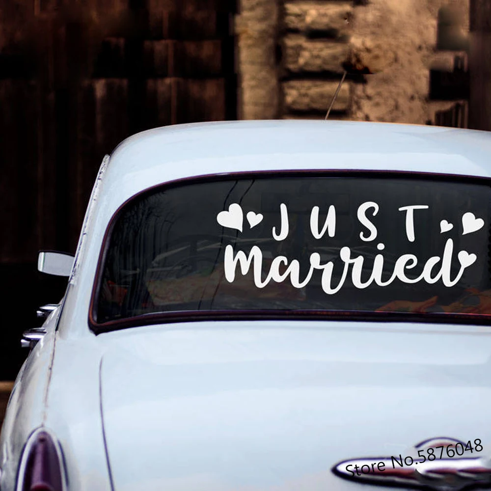 Just Married Decal For Car Window Waterproof Wedding Decor Stickers Rustic Simple Wedding Room Decoration Wall Decals DIY
Just Married Decal For Car Window Waterproof Wedding Decor Stickers Rustic Simple Wedding Room Decoration Wall Decals DIY