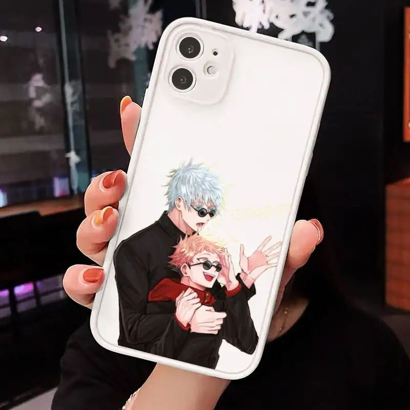 Jujutsu Kaisen Satoru Gojo anime Phone Cases Matte transparent For White iPhone 12 Mini 11 Pro XR XS Max 7 8 Plus X Back Cover
Jujutsu Kaisen Satoru Gojo anime Phone Cases Matte transparent For White iPhone 12 Mini 11 Pro XR XS Max 7 8 Plus X Back Cover